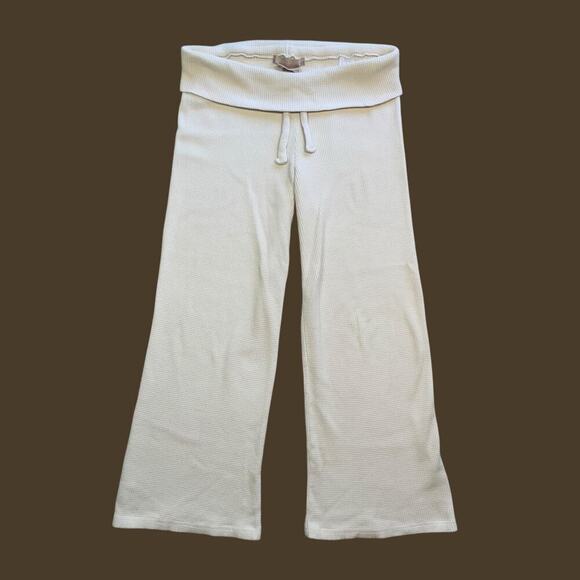 The Good Alma Foldover Organic Cotton Waffle Lounge Pant XX Large - Picture 2 of 9